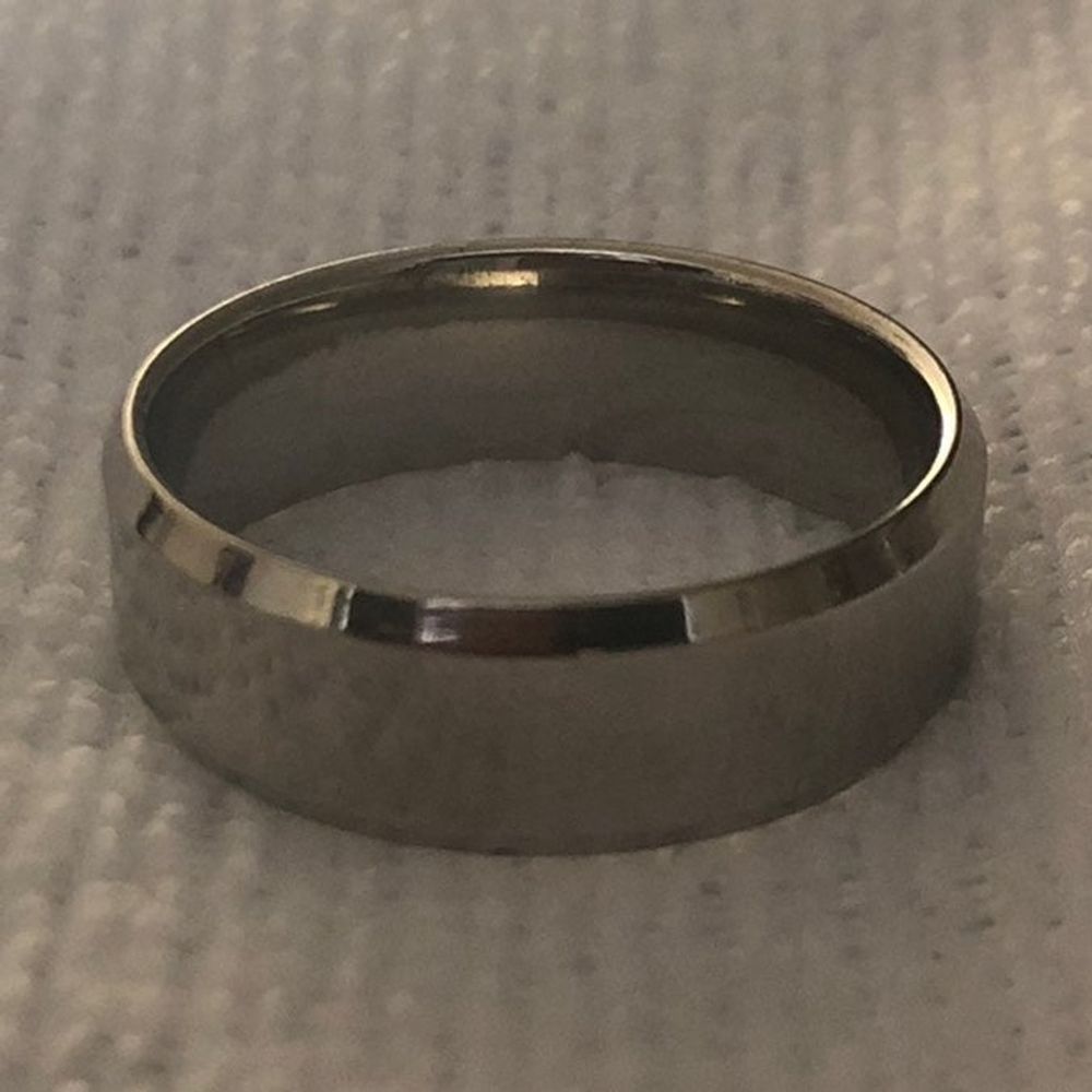 Bevel Edged Stainless Steel Band Ring